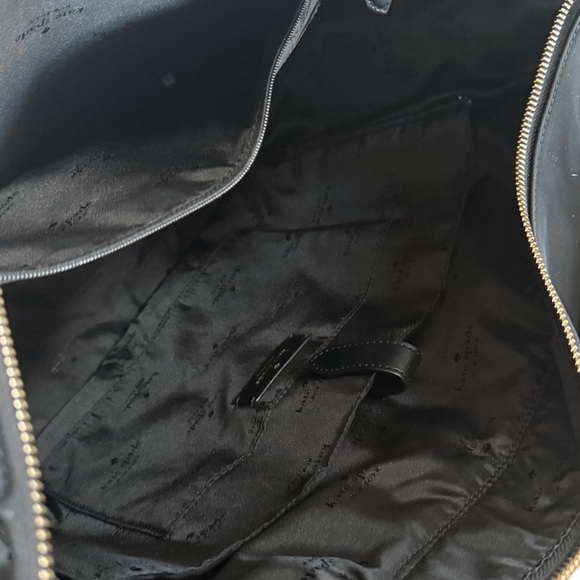Authentic Kate Spade Black Nylon Tote Bag with Leather Accents - Picture 11 of 12